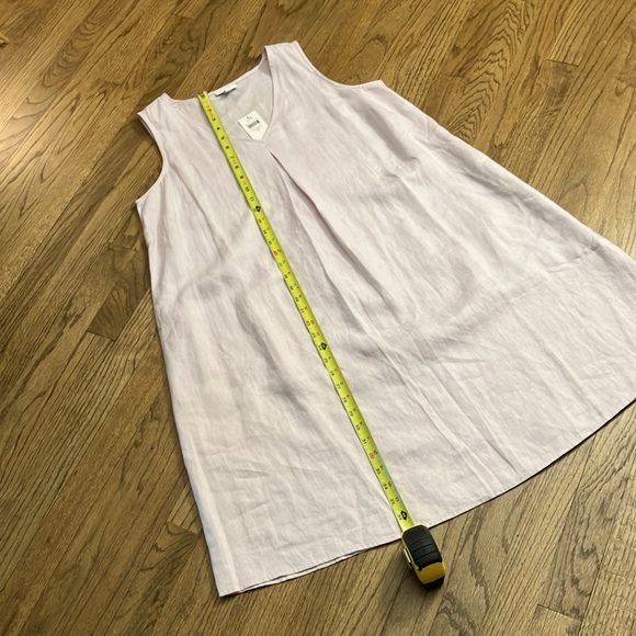 J Jill LoveLinen M Pastel V-neck Sleeveless Shift Dress Knee Length Lightweight - Picture 10 of 10